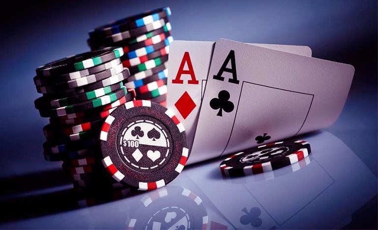 Poker: aces and chips